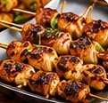 Mini brochettes de blanc de poulet